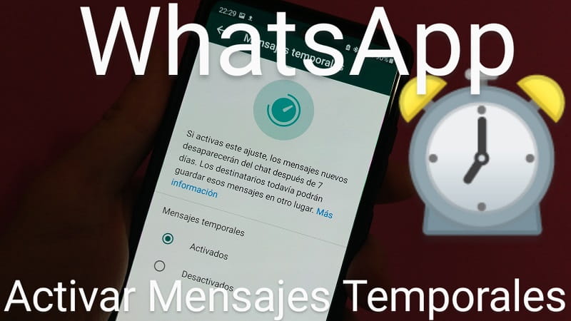 desactivar mensajes temporales whatsapp.
