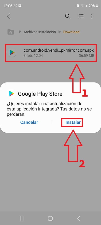 instalar google play store.