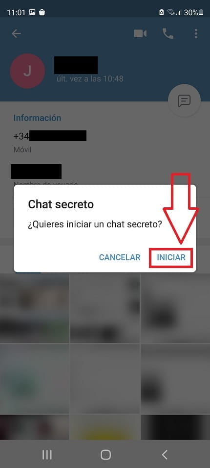 cancelar chat secreto telegram