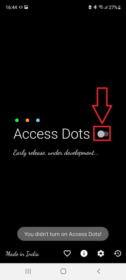 access dots android
