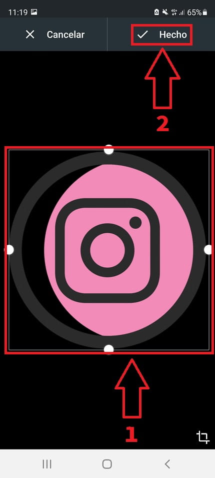 color rosa de icono instagram.