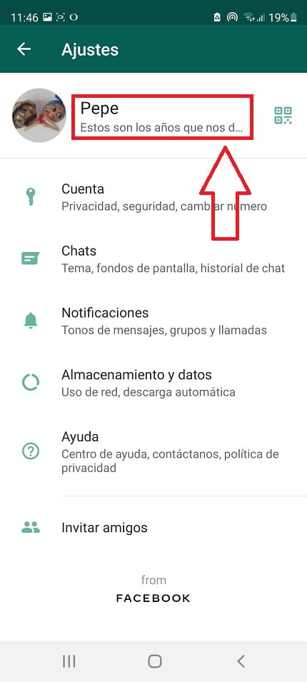 cambiar nombre de usuario en whatsapp.
