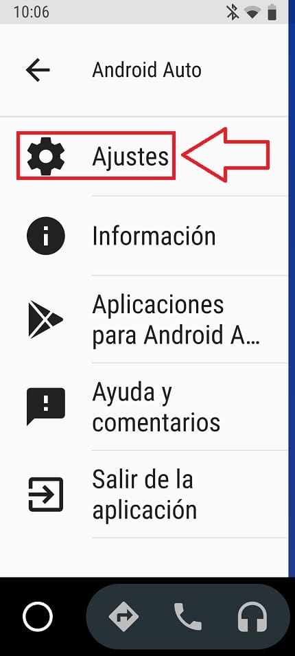 configuración Android auto.