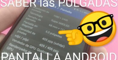 pulgadas en pantalla.