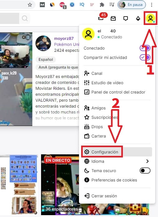 cambiar nombre usuario Twitch.