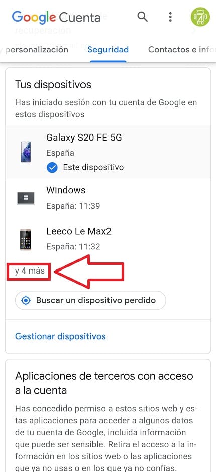 eliminar cuenta Google en móvil.