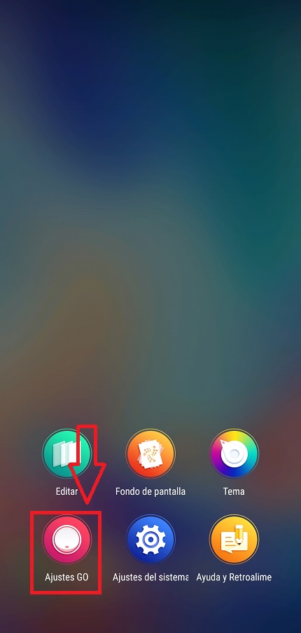 configuración Go Launcher.