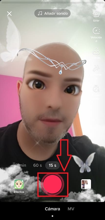 añadir filtro Elfo Animado en Tik Tok.