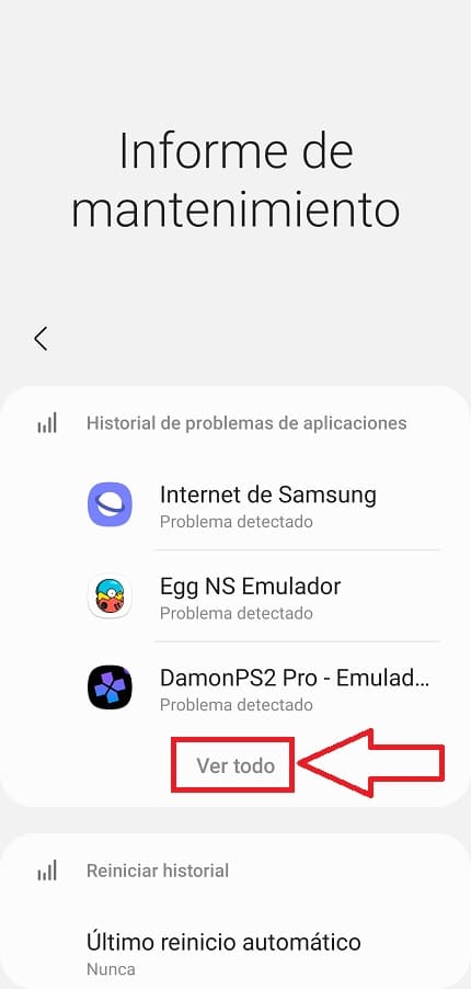 lista de problemas de Samsung.