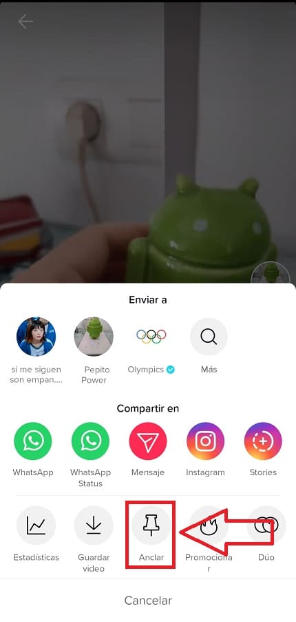 eliminar un vídeo anclado en tiktok.