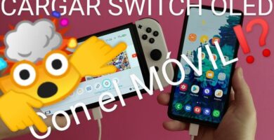 cargar batería Switch Oled con Smartphone.