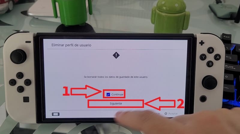 Eliminar perfil Switch Oled.