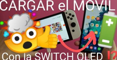 Cargar Smartphone con Nintendo Switch Oled.