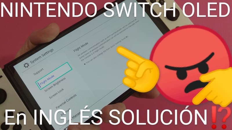 Nintendo Switch Oled está en inglés.