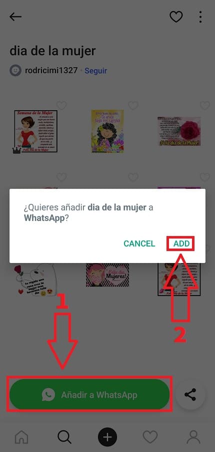 Enviar Stickers del día de la mujer por WhatsApp.