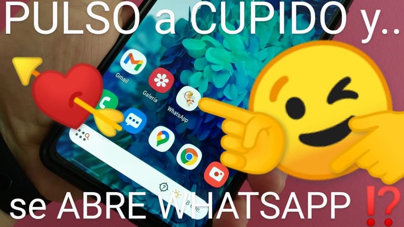 poner un icono de cupido en WhatsApp.