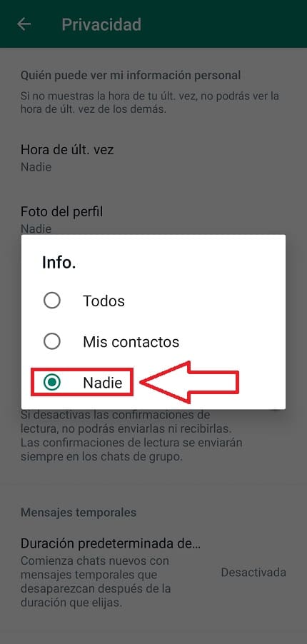 Que nadie vea mis imágenes de WhatsApp.