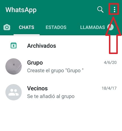 Desactivar archivados WhatsApp.