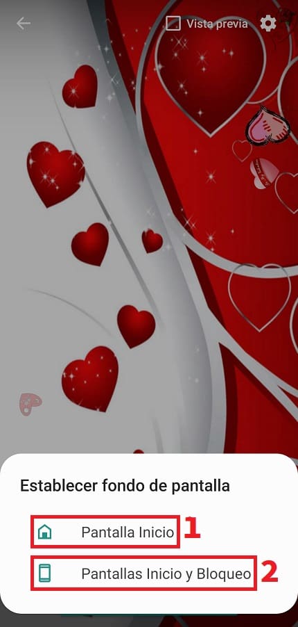 vídeo San Valentín como fondo de pantalla.