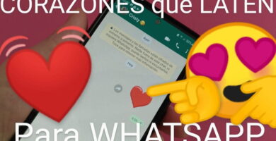 mandar corazón latiendo por WhatsApp.