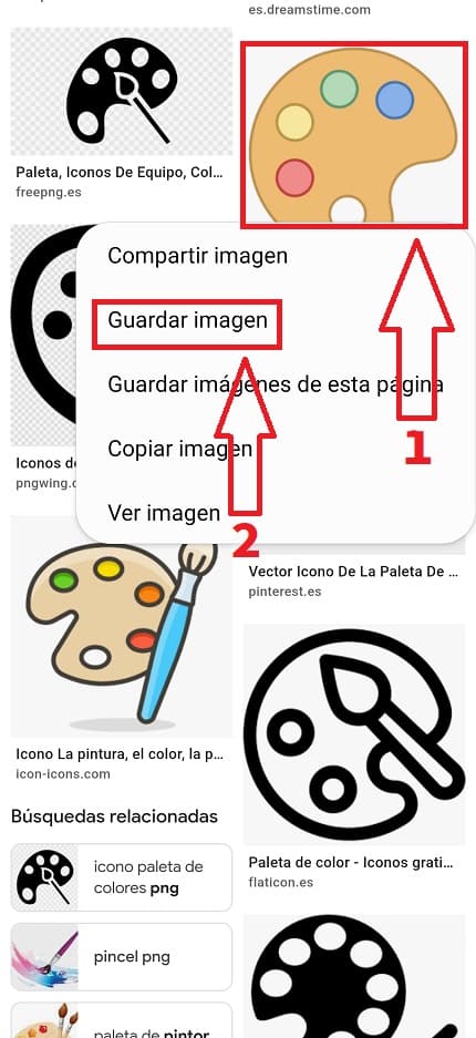 Descargar icono de paleta de colores de pintor para WhatsApp.
