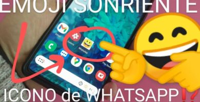 Sustituir el icono de WhatsApp por un icono sonriendo.