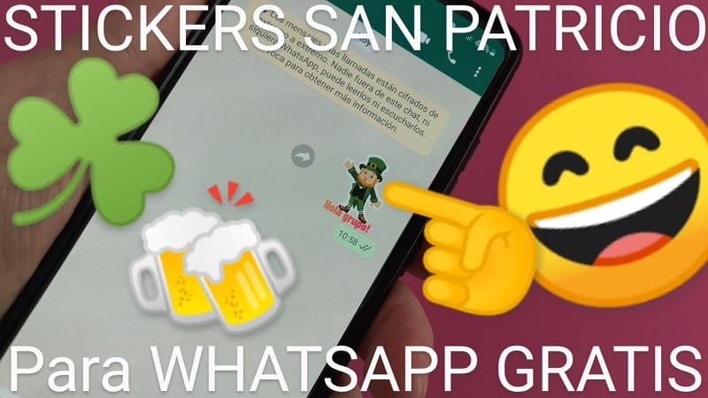 Mandar Stickers de San Patricio por WhatsApp.