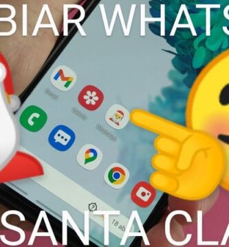 Sustituir el icono de WhatsApp por un Santa Claus.