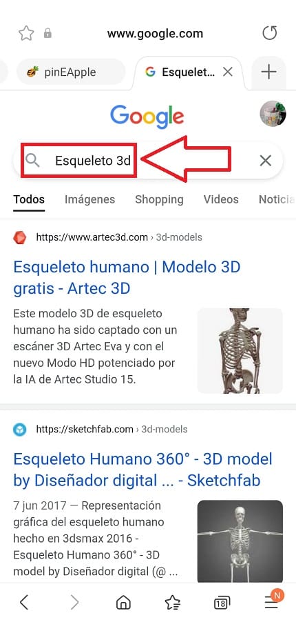 invocar esqueleto google.