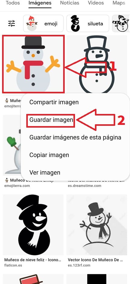 guardar icono de muñeco de nieve.