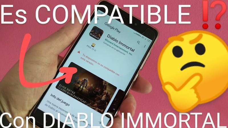 Mi móvil es compatible con Diablo Immortal.