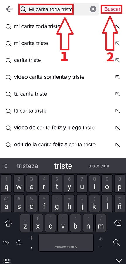 Carita triste tiktok.