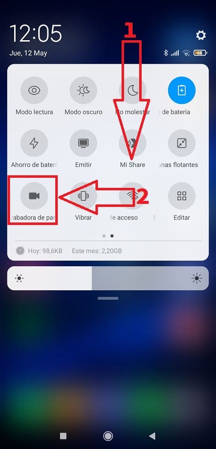 Como grabar la pantalla de un móvil Xiaomi con audio interno.