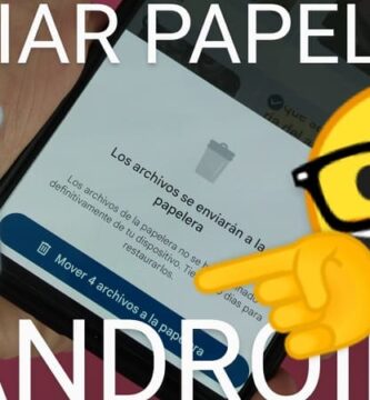 Borrar papelera Android.