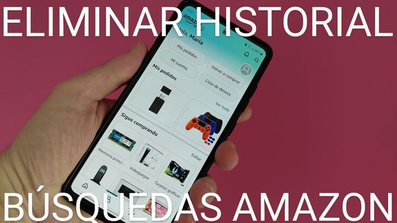 eliminar historial búsquedas Amazon.