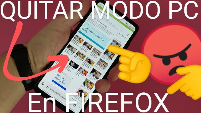 Desactivar modo PC FireFox Android.