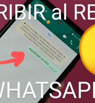 Escribir modo espejo whatsapp Android.