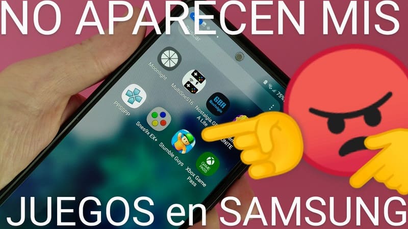 Los juegos no aparecen en móvil Samsung.