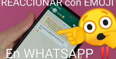 Reacción de mensaje de WhatsApp con emojis.