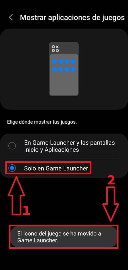 Juegos solo en game launcher.