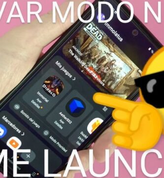 Activar tema oscuro Game Launcher.