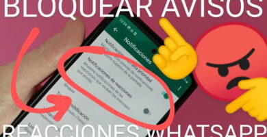 Quitar avisos reacciones WhatsApp.