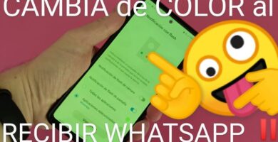 Cambiar de color la pantalla cuando recibo whatsapp en Samsung.