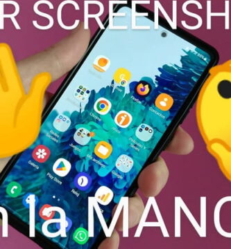 hacer capturas de pantalla con la mano.