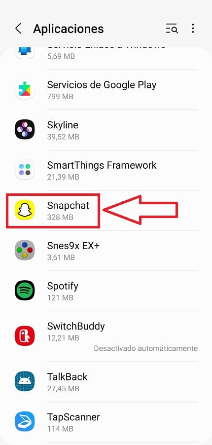 Snapchat se detiene constantemente.