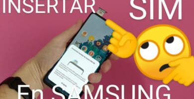 Insertar una Sim en Samsung.