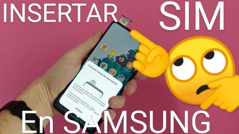 Insertar una Sim en Samsung.