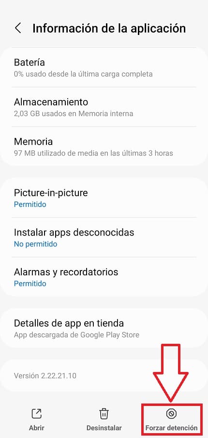 WhatsApp desconectado sin desactivar internet.