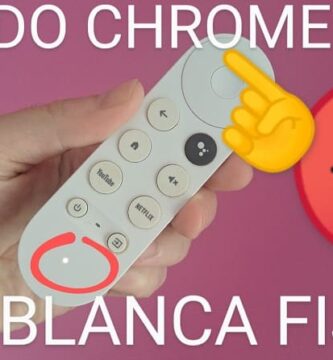 luz blanca fija chromecast en mando.