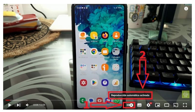 habilitar reproducción automática youtube pc.